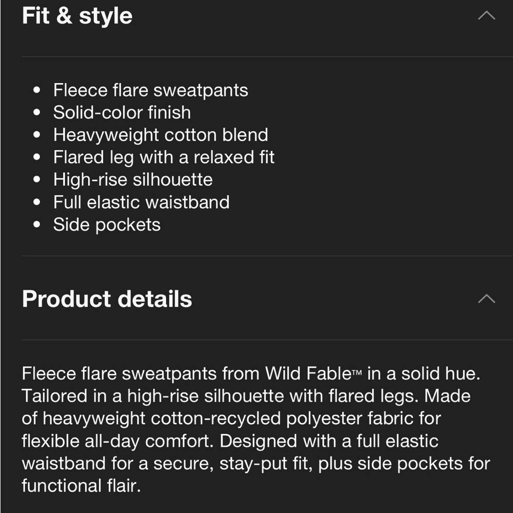 NWT Wild Fable High Rise Flare Leg Sweatpants from Target in Blue Size XXS Z63 - Picture 4 of 6
